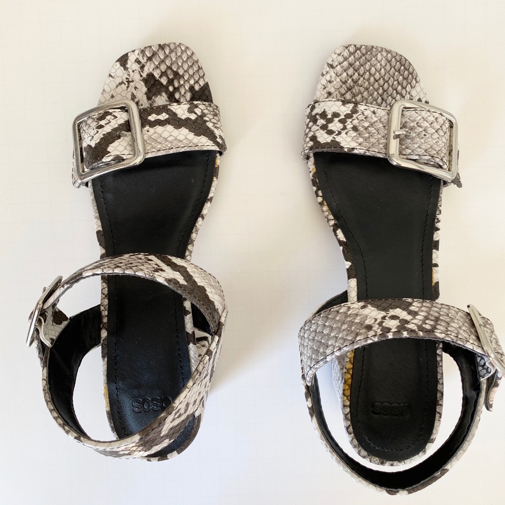 ASOS Faux Snakeskin Sandals. New w/out box. - Picture 3 of 5